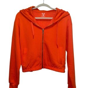 Women's Orange Zip-Up Hoodie